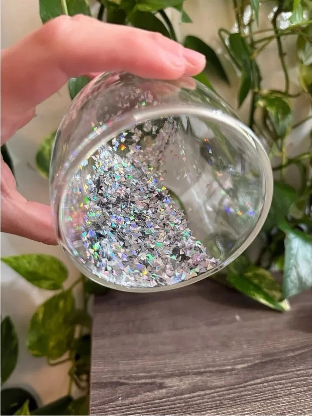 Clear 'Make Every Hour Happy Hour' Confetti Glass - Home Party Supplies